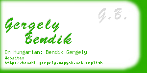 gergely bendik business card